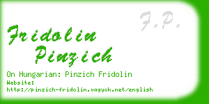 fridolin pinzich business card